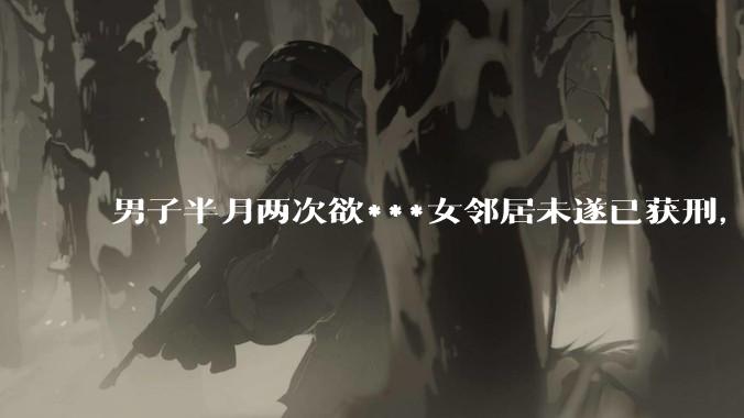 男子半月两次欲***女邻居未遂已获刑，如何看待此事？