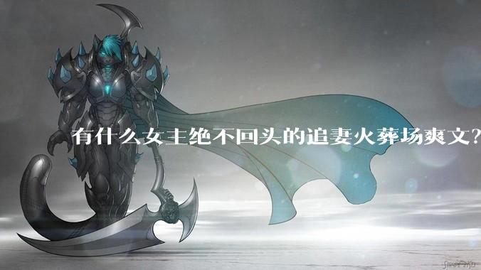 有什么女主绝不回头的追妻火葬场爽文？