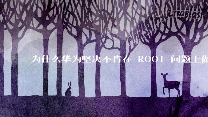为什么华为坚决不肯在 ROOT 问题上做出让步？